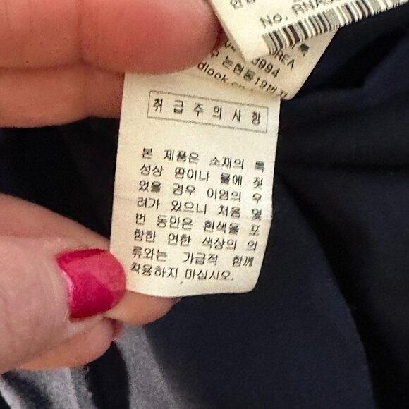 Women's S Reneevon Korea Version Fashion Dress Full Button Up Navy Circle Print - Picture 10 of 10